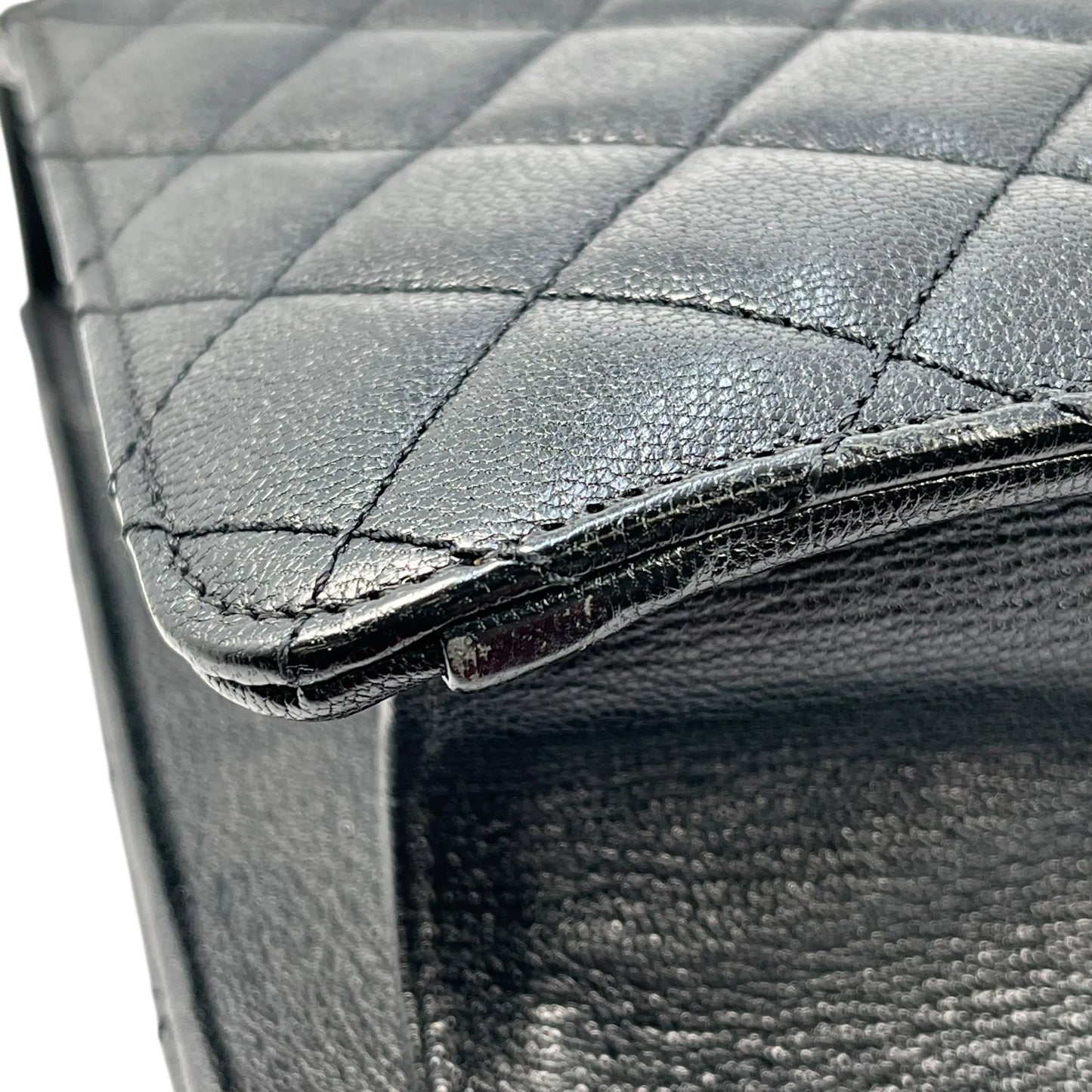 CHANEL CC University Matelasse Goatskin Chain Shoulder Bag - Black 