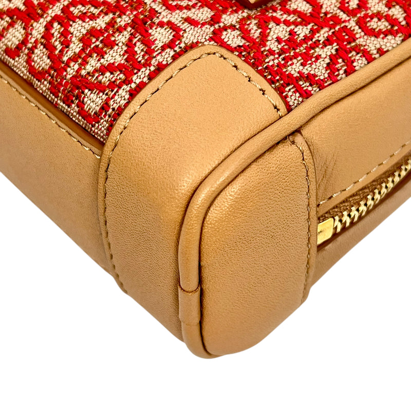 LOEWE Amazona Nano Mini Shoulder Bag - Brown and Red 