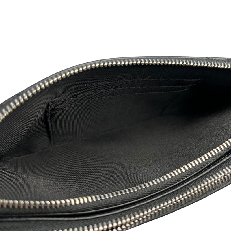 CHANEL Chevron Lambskin Chain Wallet - Black 