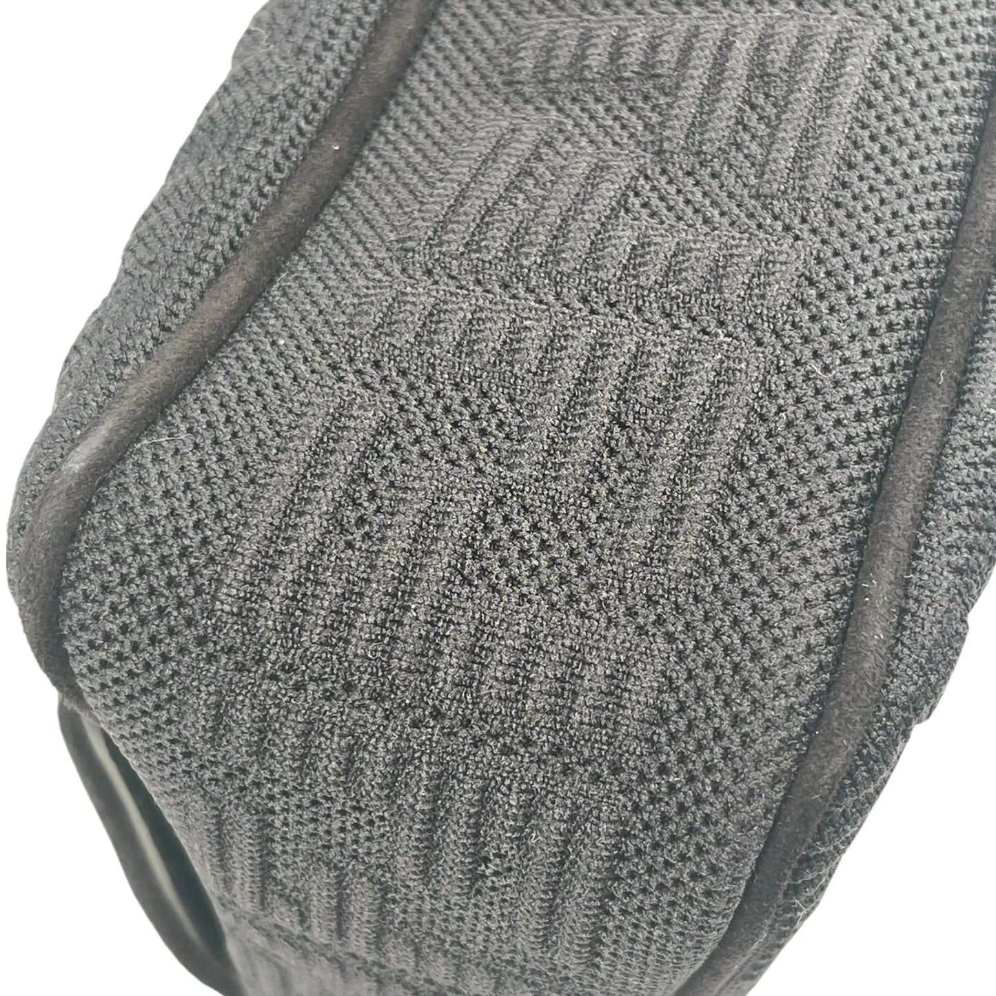 FENDI Mesh Technical Knit Baguette Chain Shoulder Bag - Black 