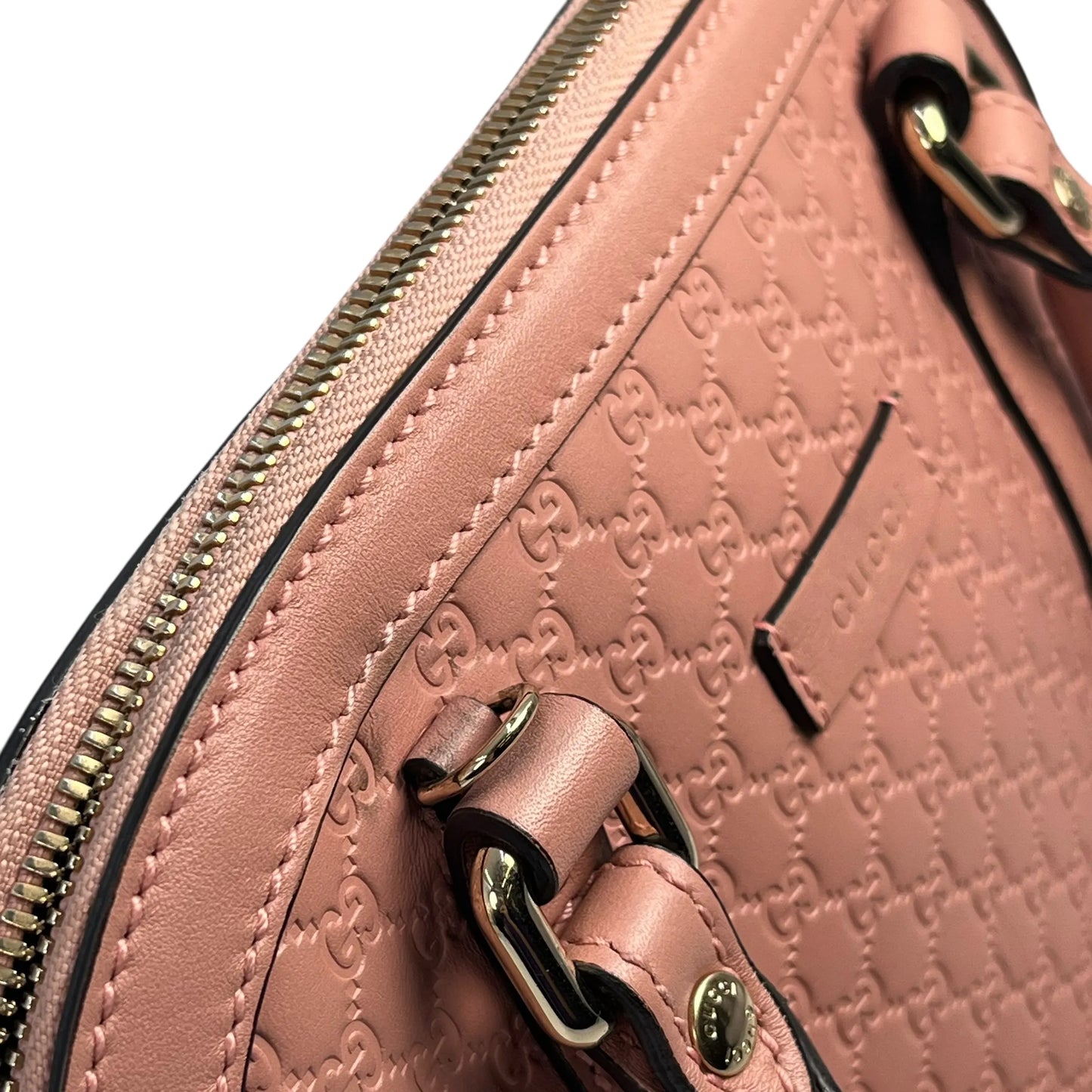 GUCCI Micro Guccissima Dome Handbag/Shoulder Bag - Pink 