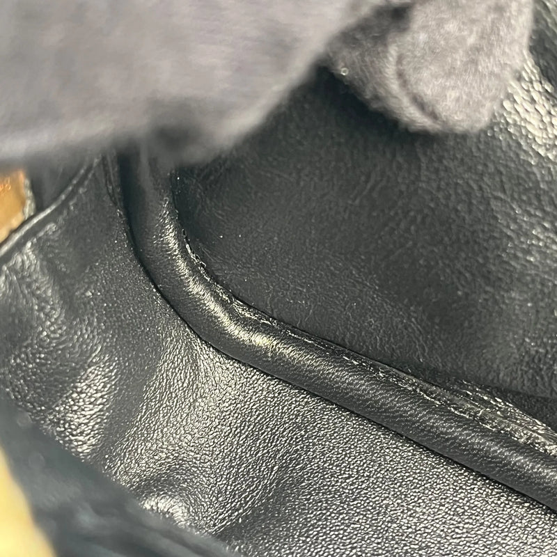 Saint Laurent Lou Mini Shoulder Bag with Chain Wallet - Dark Grey 