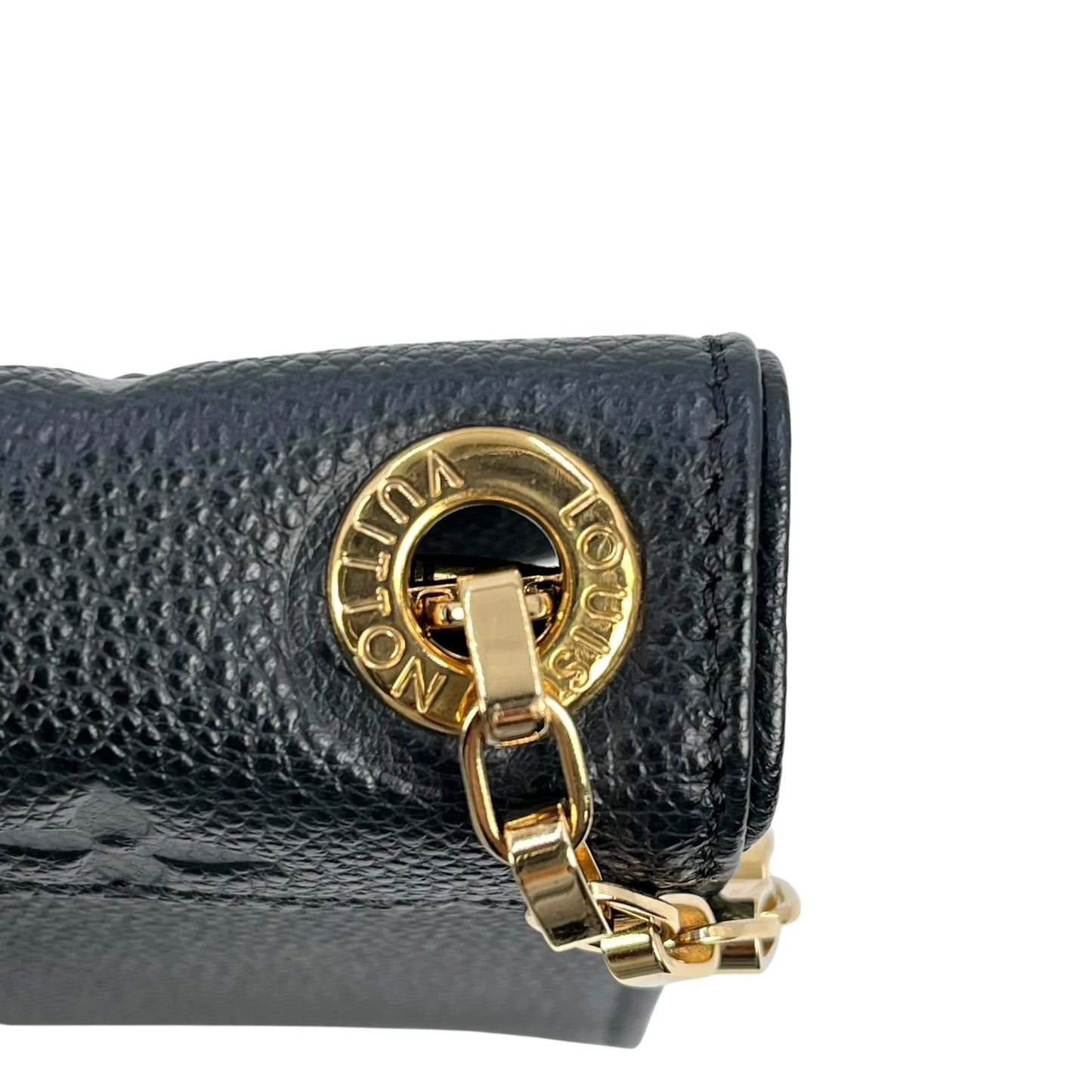 Louis Vuitton Monogram Empreinte Pochette Saint-Germain Chain Wallet - Black 