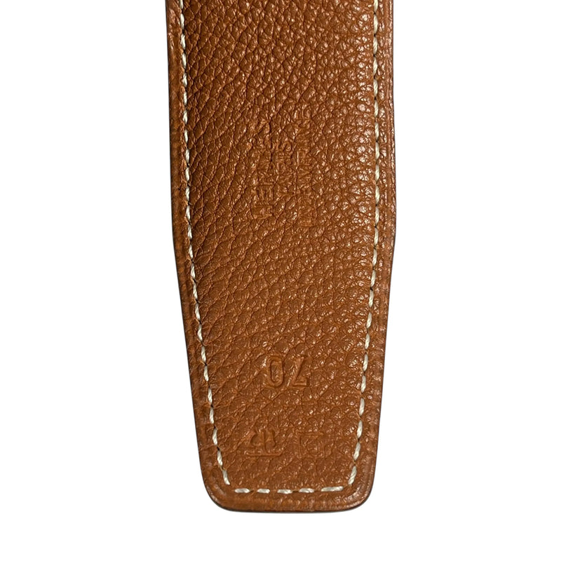 Hermès コンスタンス レザー ベルト □H刻印（2004年製）- ブラック × ブラウン