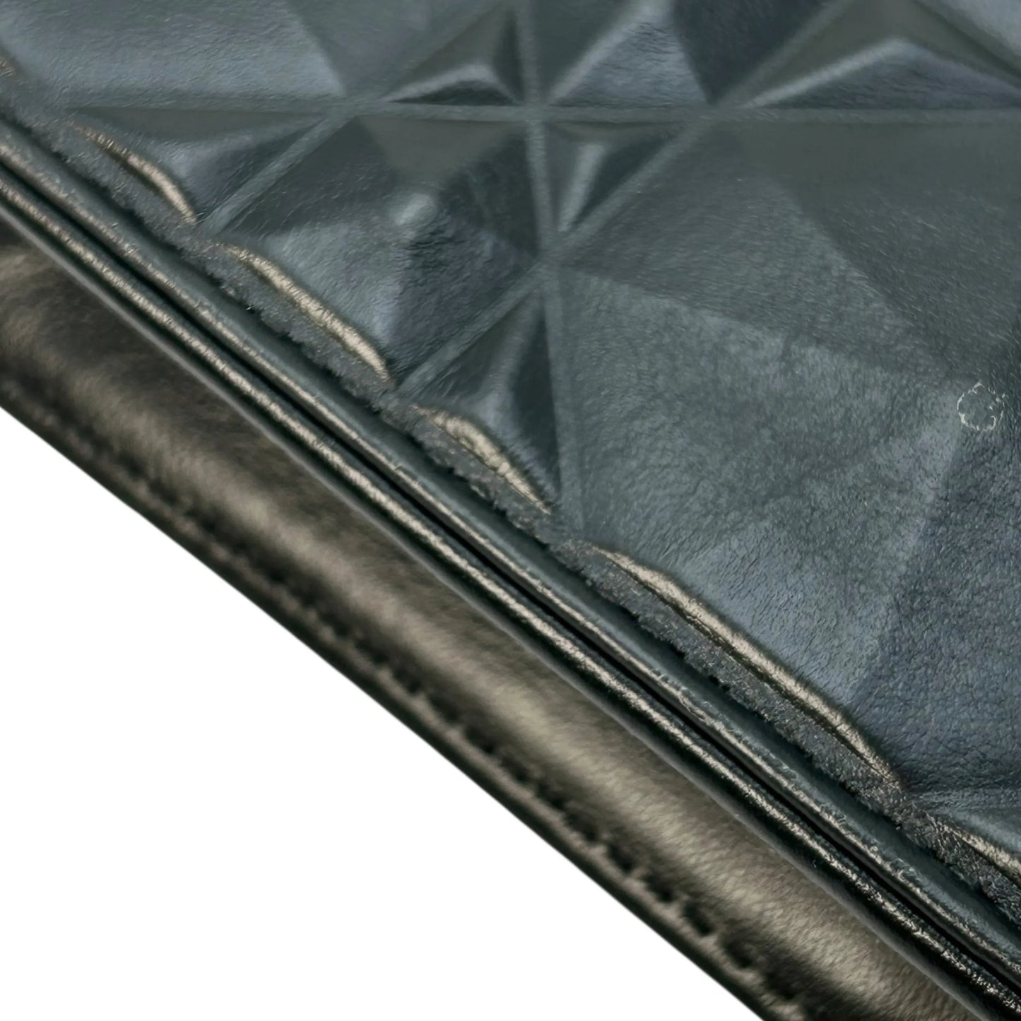 Dior Caro Chain Pouch Cannage Calfskin Chain Wallet Shoulder Bag - Black 