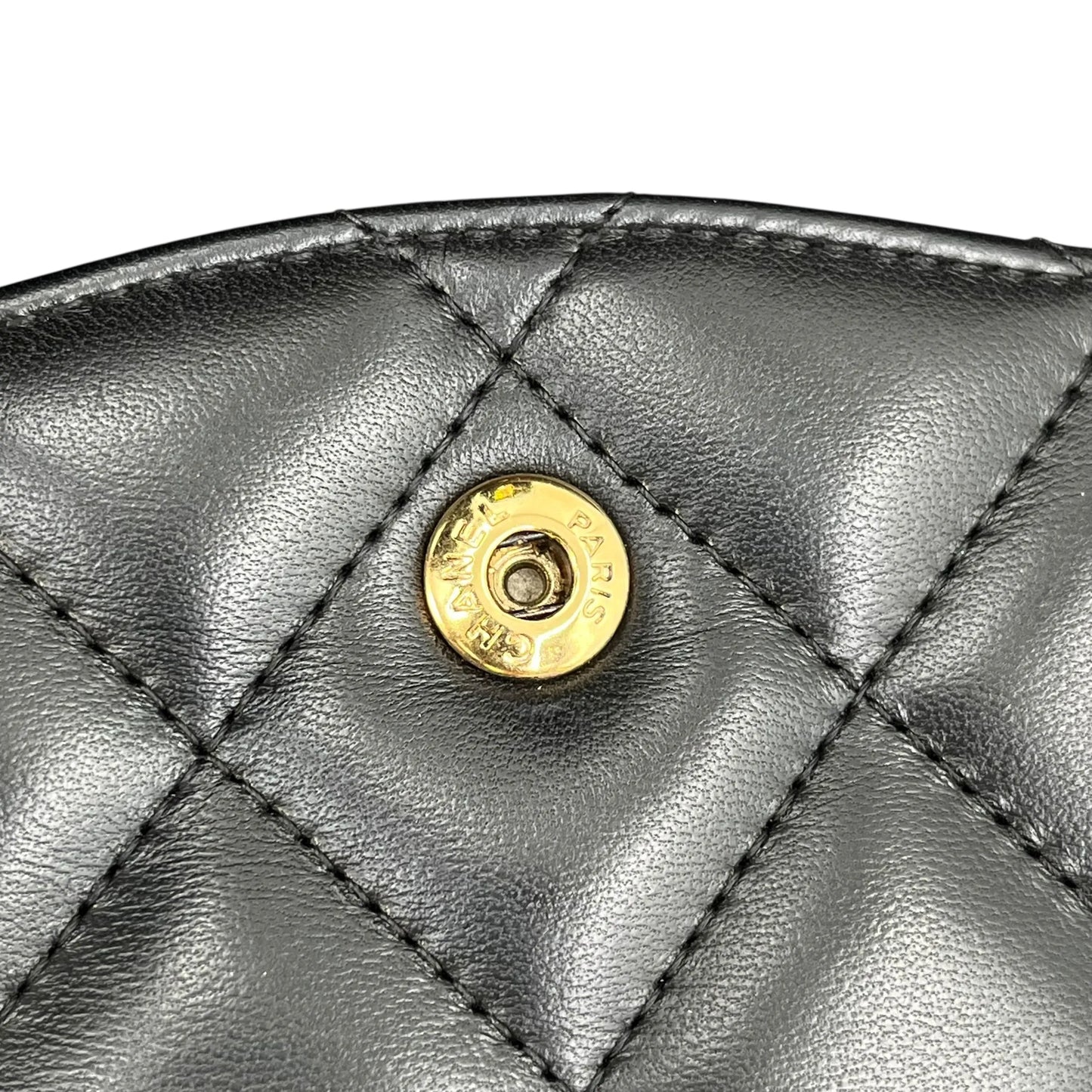 CHANEL Matelasse W-flap Chain Shoulder Bag - Black 