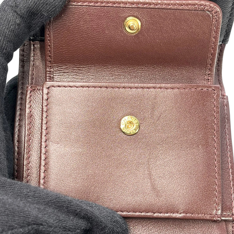 CHANEL マトラッセ クラシック フラップ コンパクトウォレット ラムスキン 三つ折り財布 - ブラック