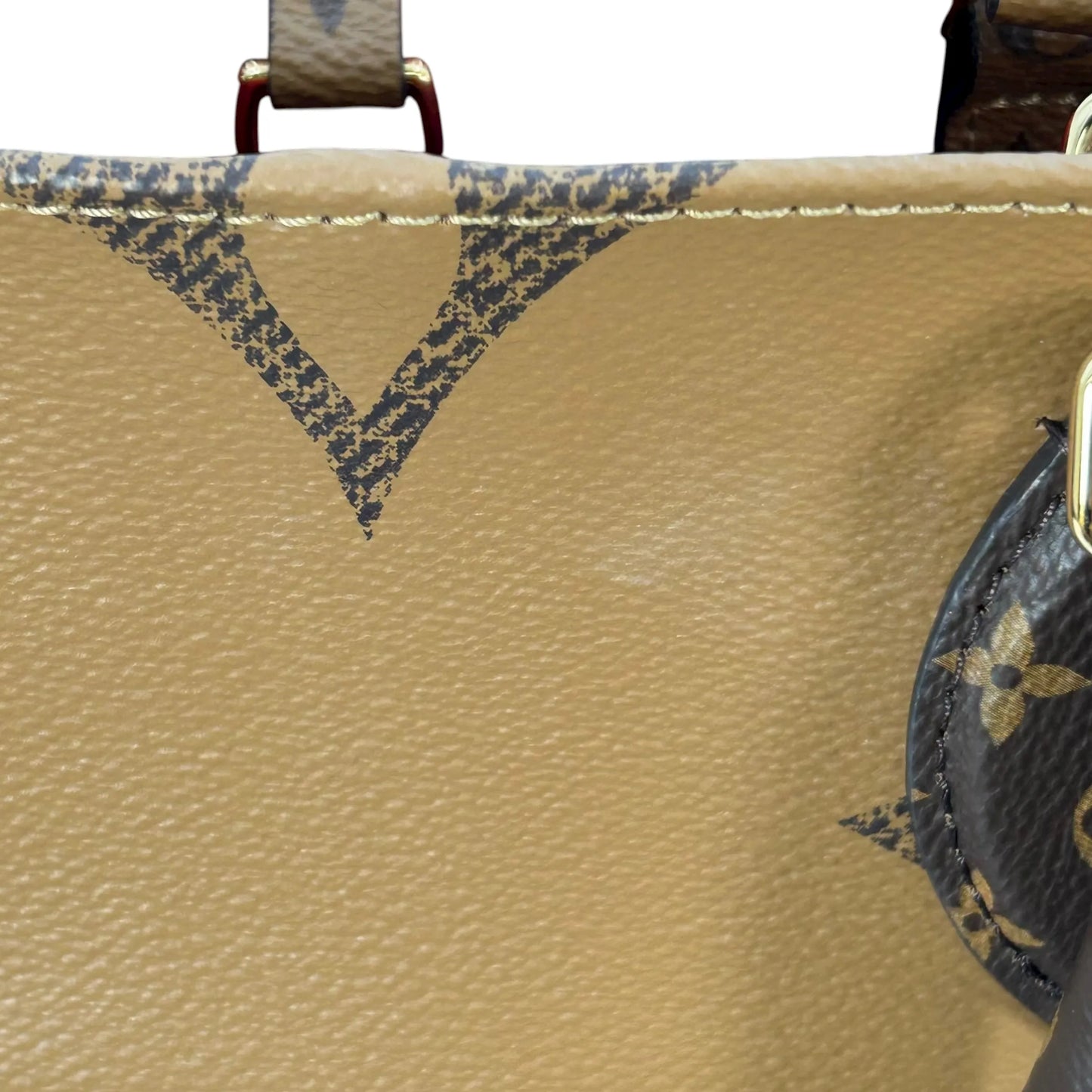 Louis Vuitton モノグラム キャンバス リバース ジャイアント オンザゴーMM ハンドバッグ ショルダーバッグ - ブラウン - 34948