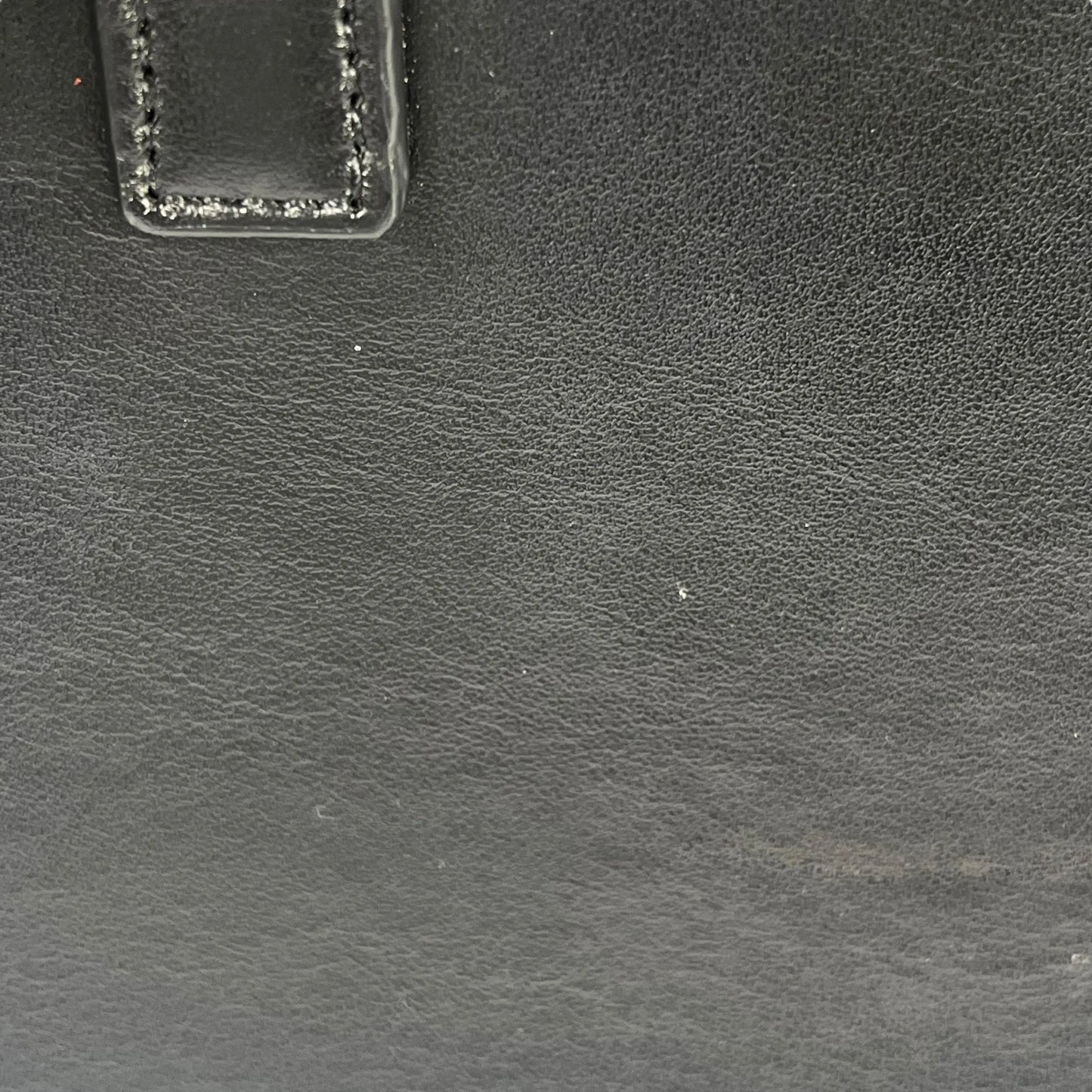 SAINT LAURENT ベイビーカバス レザー ハンドバッグ ショルダーバッグ - ブラック