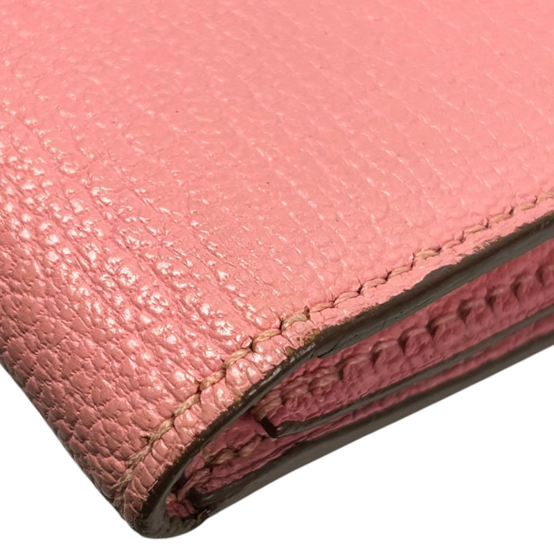 HERMES ベアン スフレ レザー □R刻印(2014年製)  ロングウォレット - ピンク