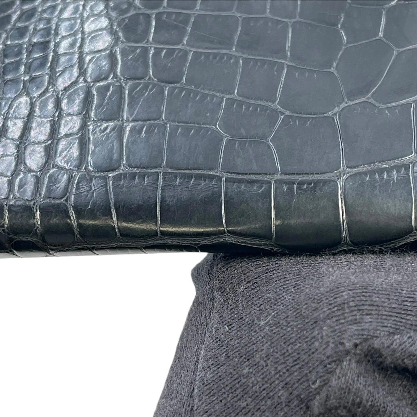 HERMES ベアンスフレ アリゲーター □J刻印(2006年製)  ロングウォレット - ブラック