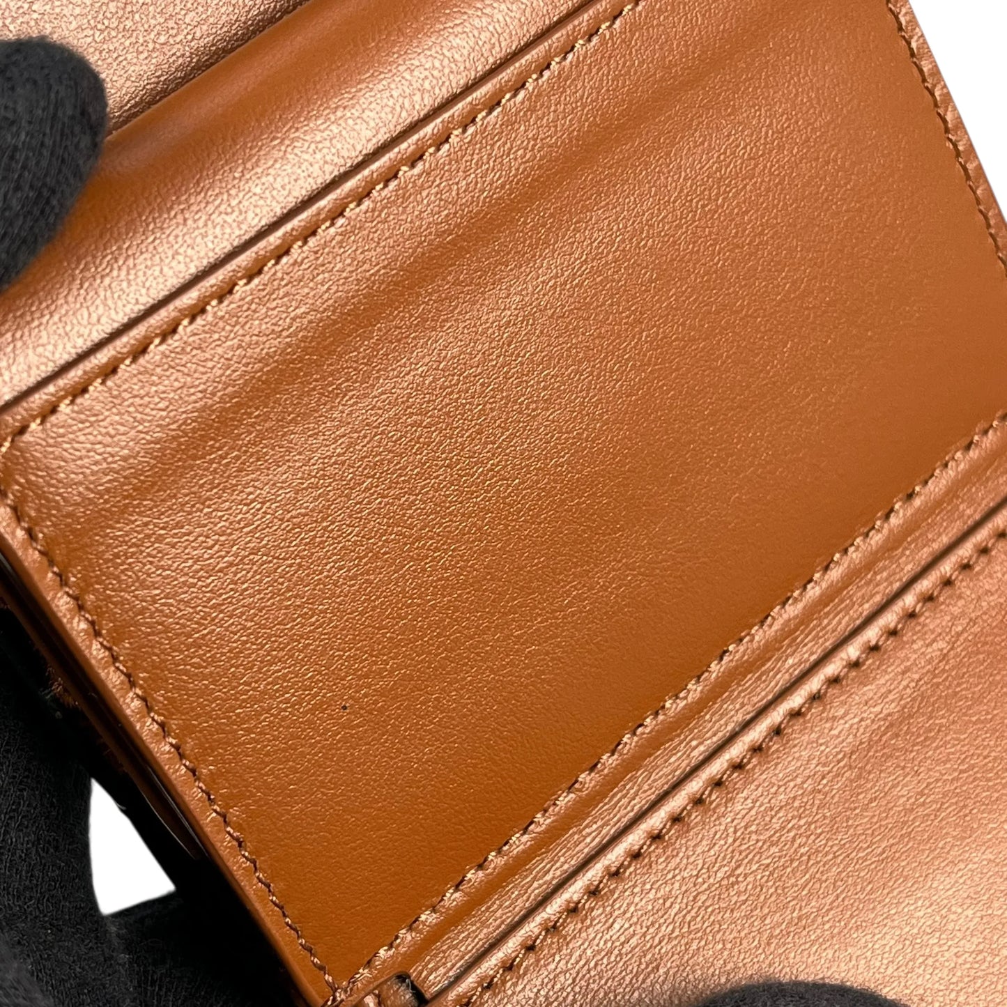 CELINE Triomphe Canvas Compact Wallet - Dark Brown 