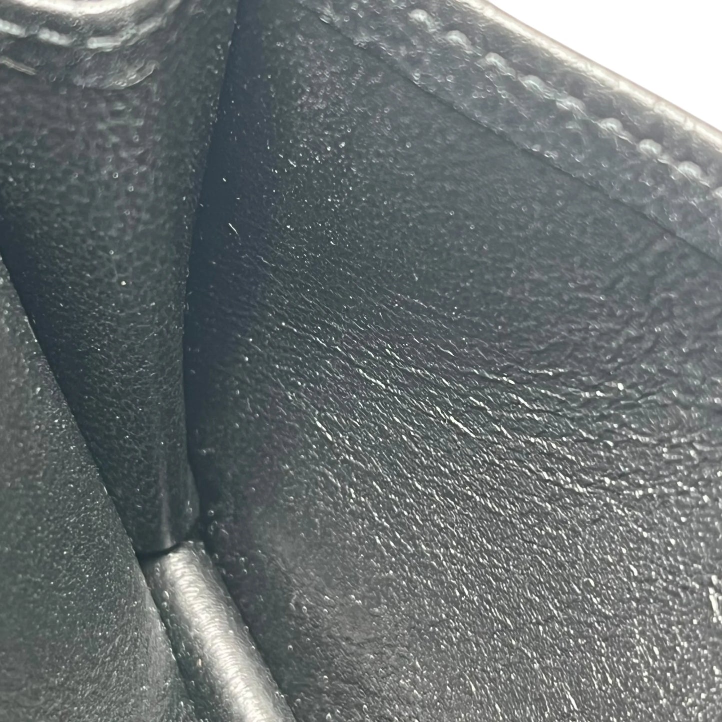 SAINT LAURENT Leather Card Case - Black 