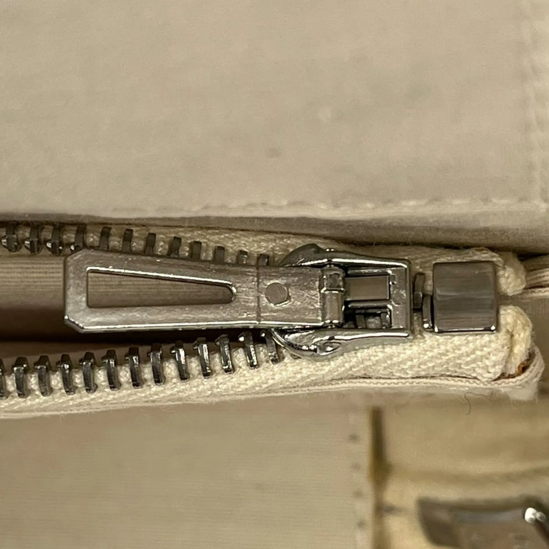 HERMES Air Line Canvas Travel Pouch - Beige 