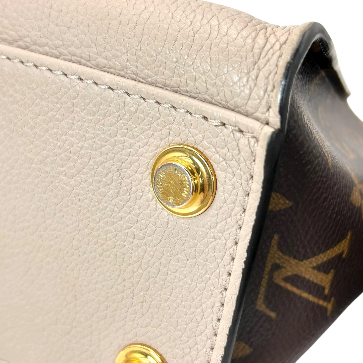 LOUIS VUITTON オンマイサイドPM モノグラムキャンバス ハンドバッグ ショルダーバッグ - ベージュ