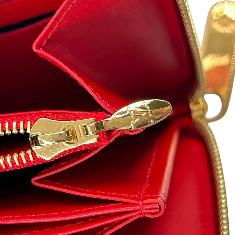 Louis Vuitton Monogram Vernis Zippy Wallet Long Wallet - Red 