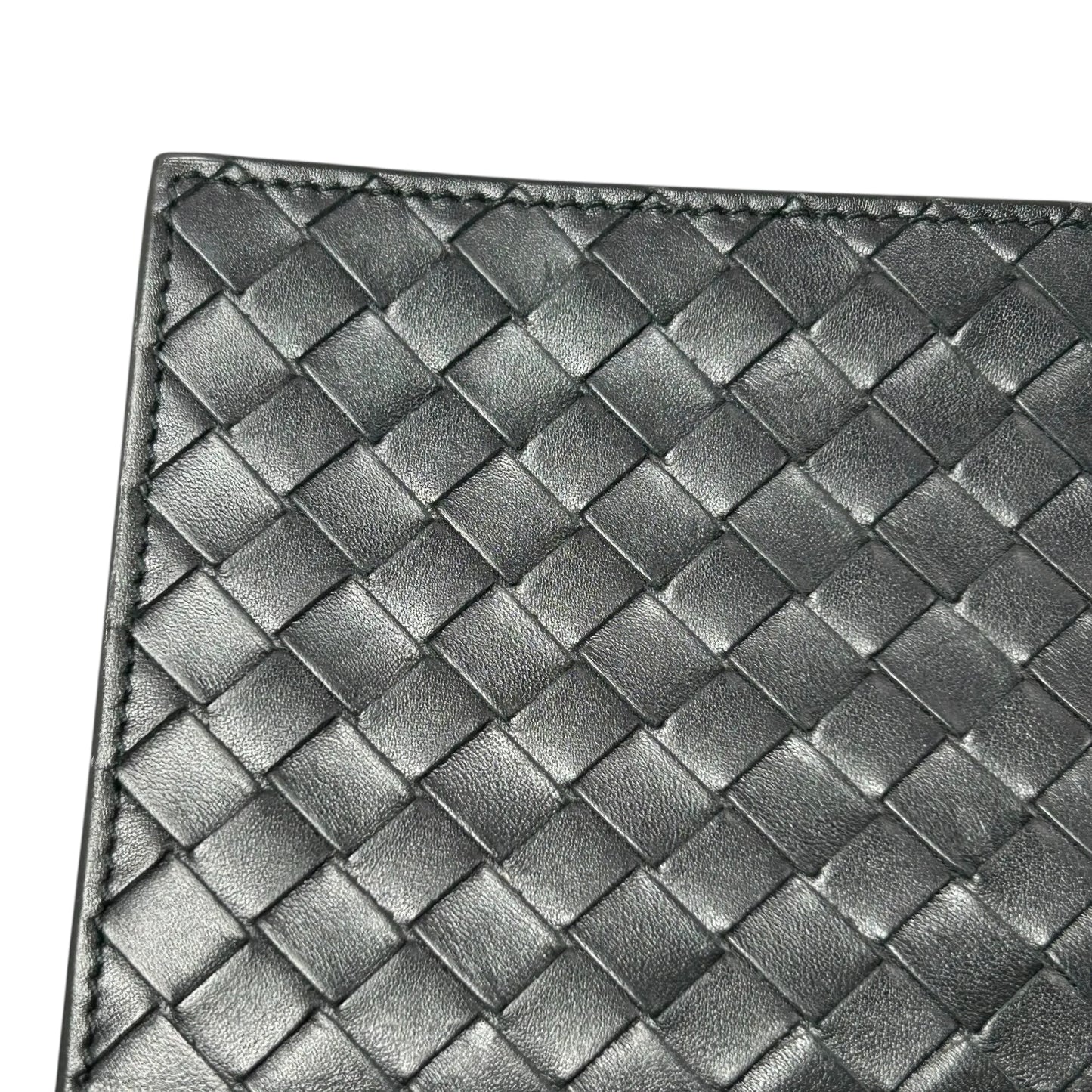 BOTTEGA VENETA Intrecciato Leather Bi-fold Long Wallet - Black 