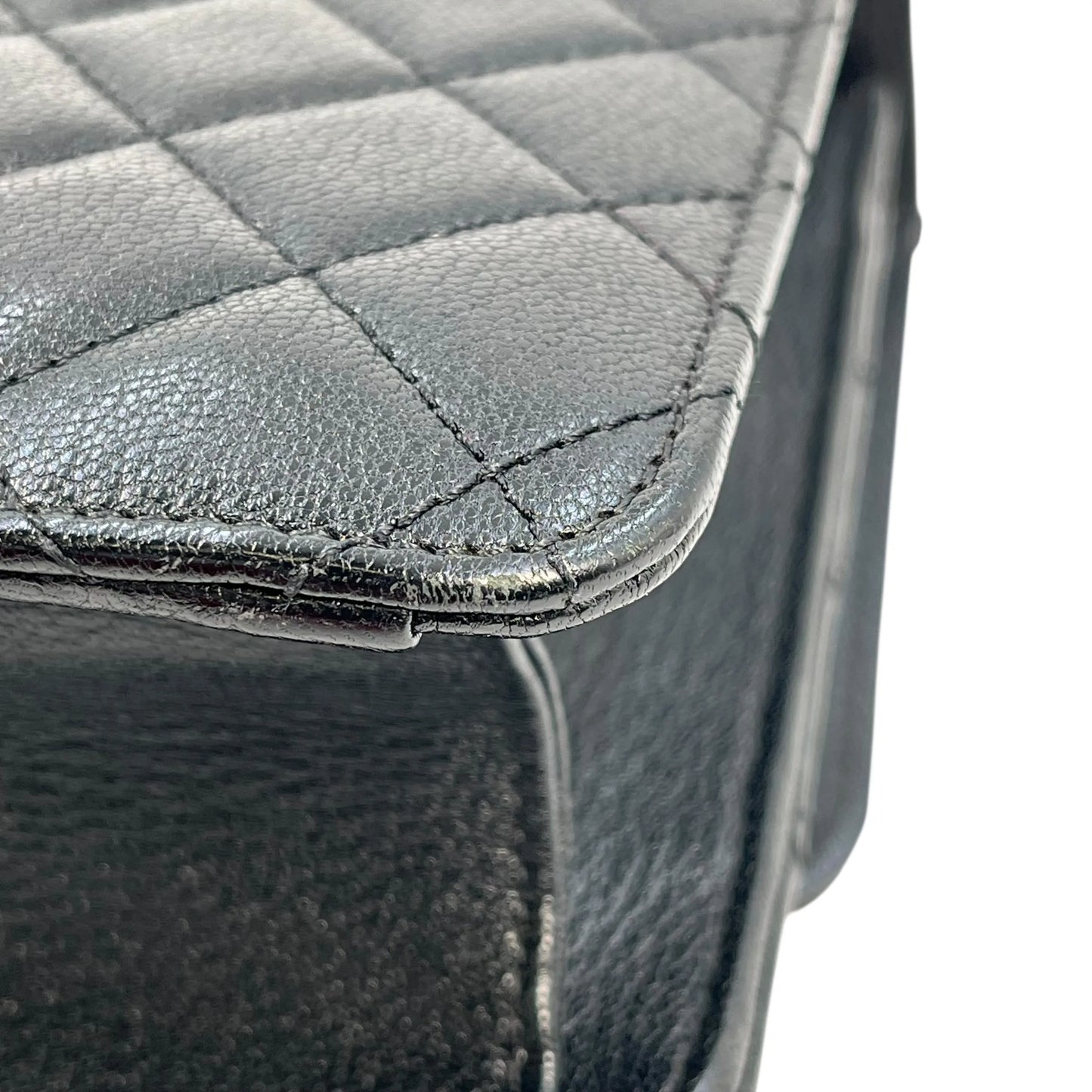 CHANEL CC University Matelasse Goatskin Chain Shoulder Bag - Black 