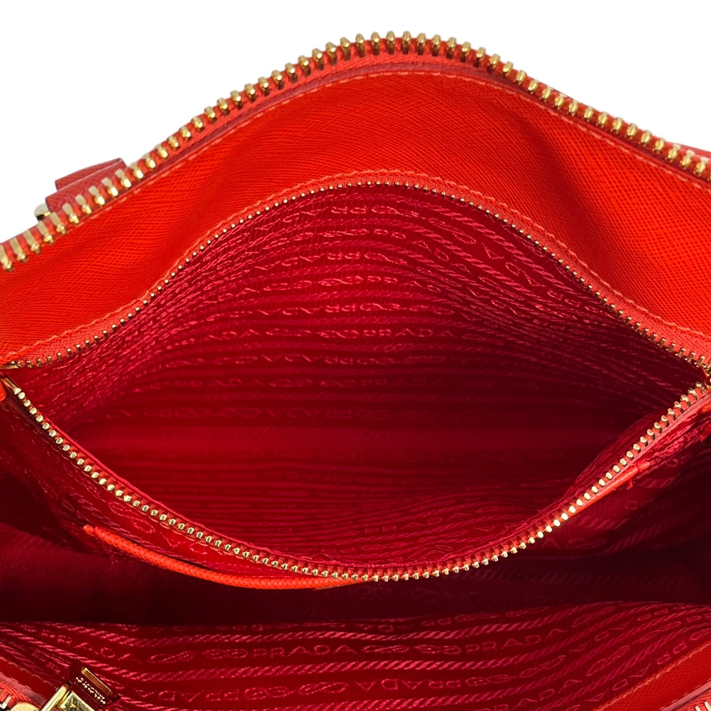 PRADA Galleria Saffiano Leather Handbag - Red 