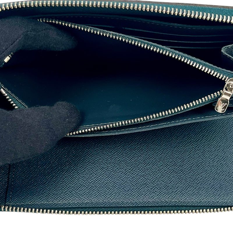 Louis Vuitton Epi Zippy Organizer Long Wallet - Blue Black 