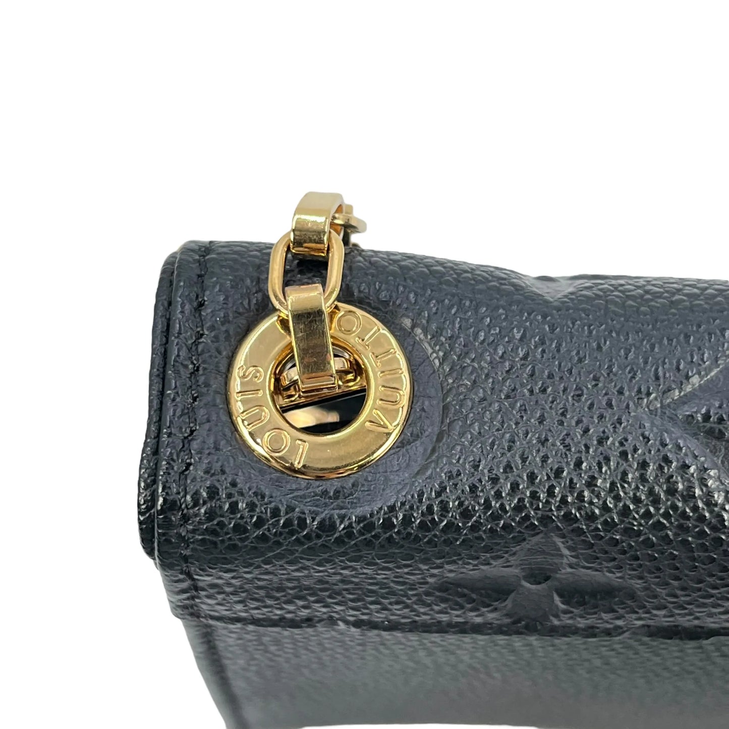 Louis Vuitton Monogram Empreinte Pochette Saint-Germain Chain Wallet - Black 