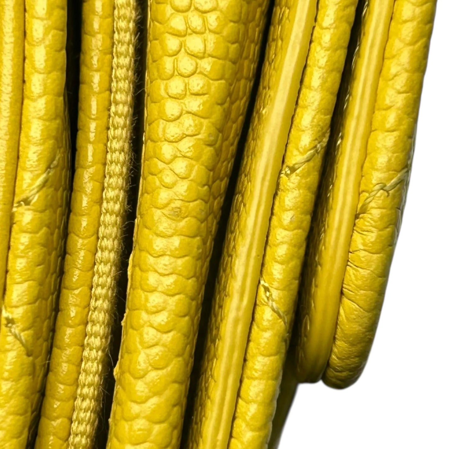 CHANEL Caviar Leather Matelasse Tri-Fold Compact Wallet - Yellow 