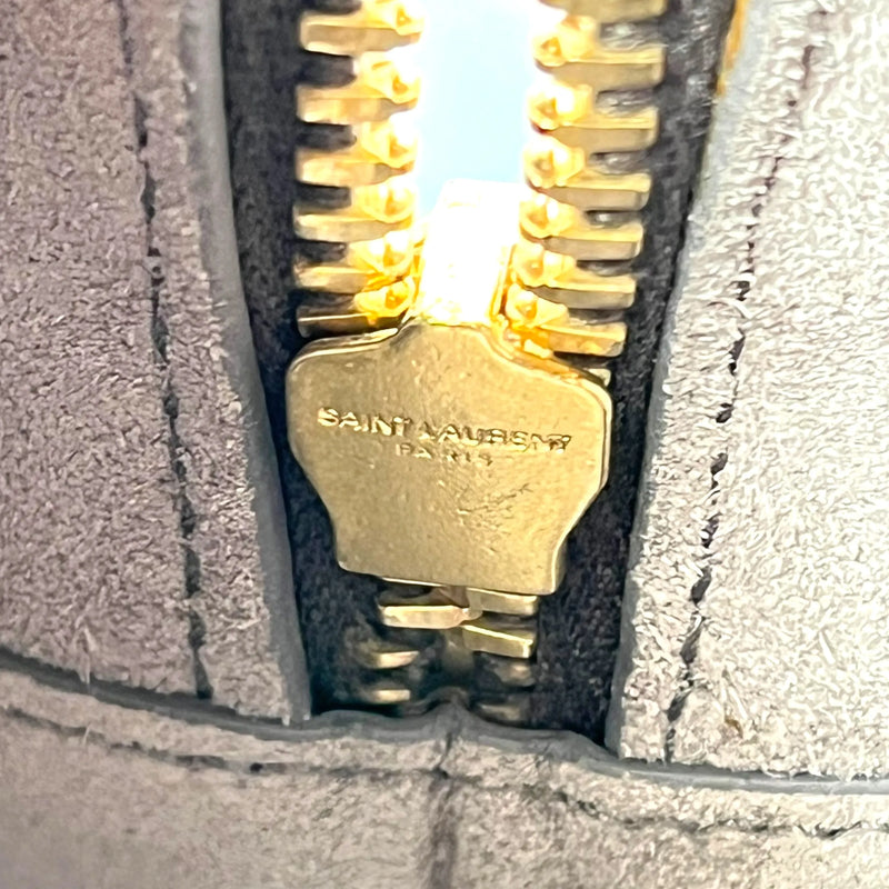 Saint Laurent カバス レザー ハンドバッグ - グレー