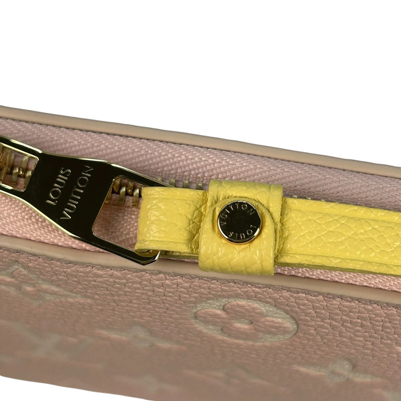 Louis Vuitton Monogram Empreinte Zippy Long Wallet - Pink 