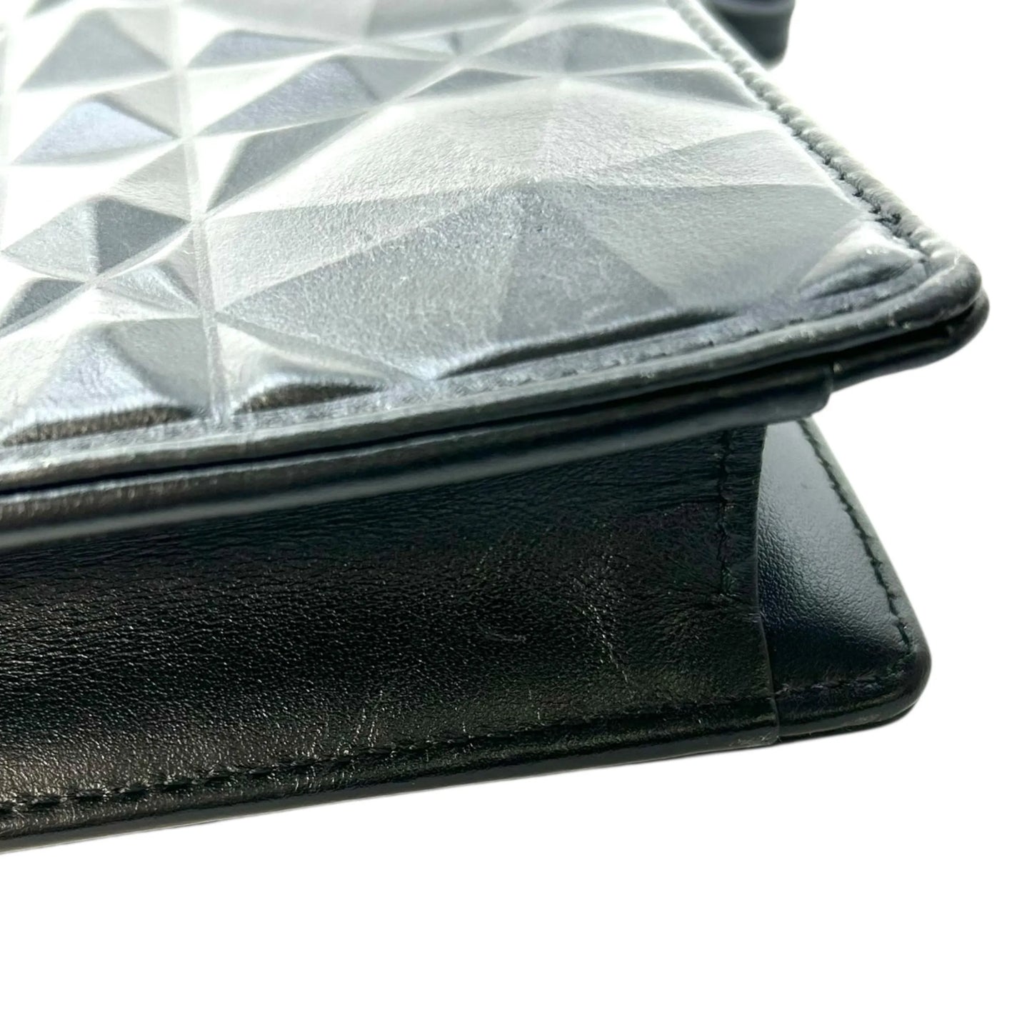 Dior Caro Chain Pouch Cannage Calfskin Chain Wallet Shoulder Bag - Black 