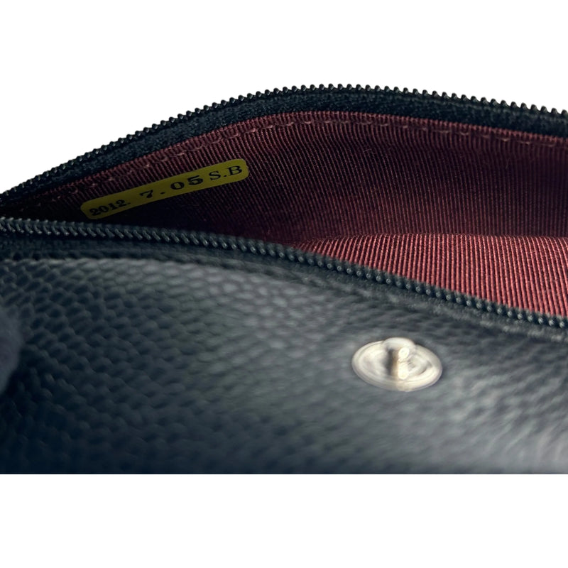 CHANEL マトラッセ キャビアスキン チェーンウォレット - ブラック - 34883