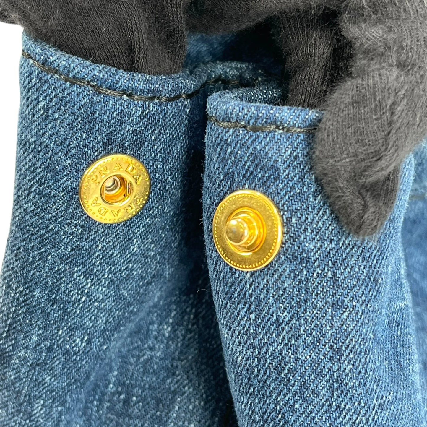 Prada Canapa Denim Tote Bag/Handbag - Blue 