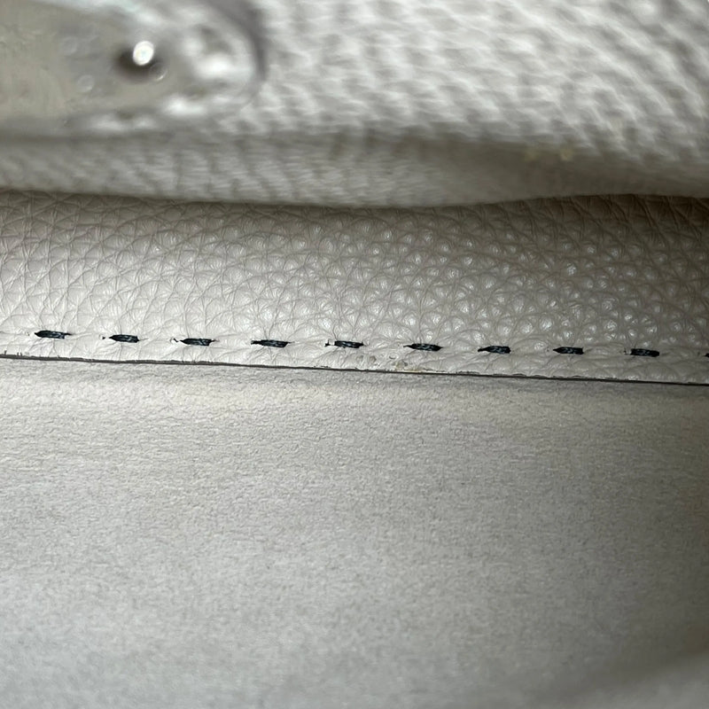 FENDI Peekaboo Leather Handbag/Shoulder Bag - Grey 