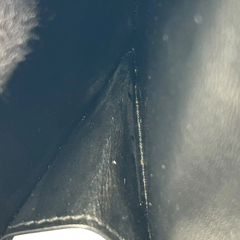 CELINE Triomphe Calfskin Compact Wallet - Black 