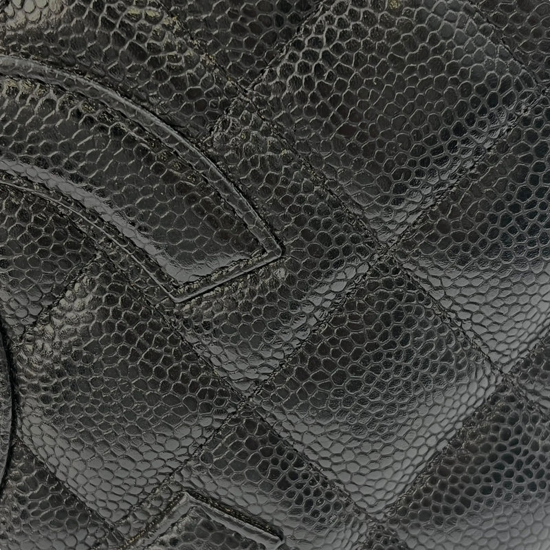 CHANEL プティ ショッピング トート キャビアスキン トートバッグ - ブラック
