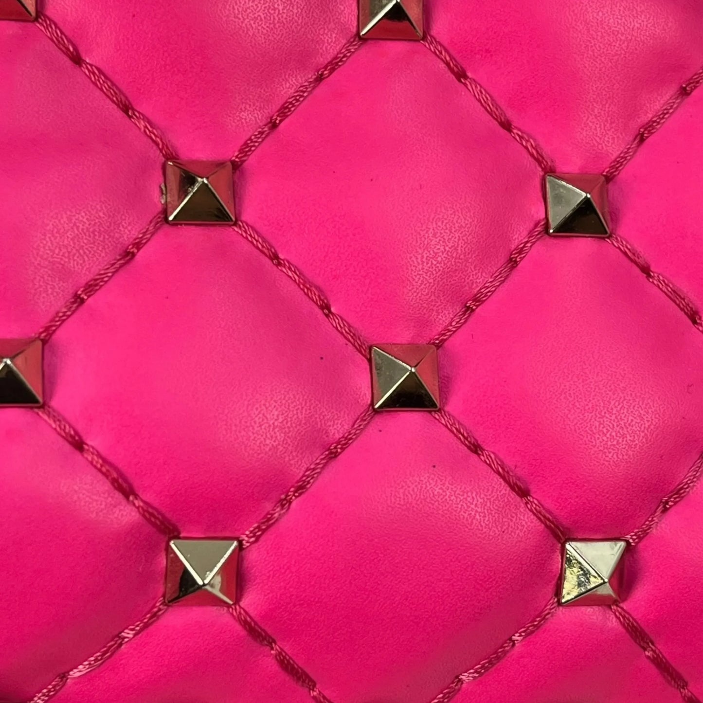 Valentino ガラヴァーニ ミディアム ロックスタッズ スパイク ショルダーバッグ ハンドバッグ - ピンク