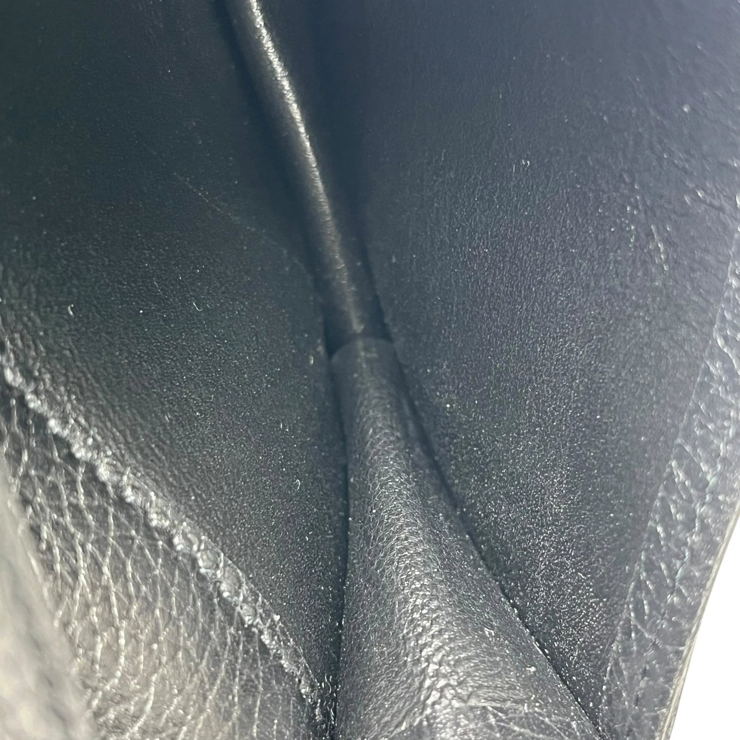 SAINT LAURENT Leather Card Case - Black 