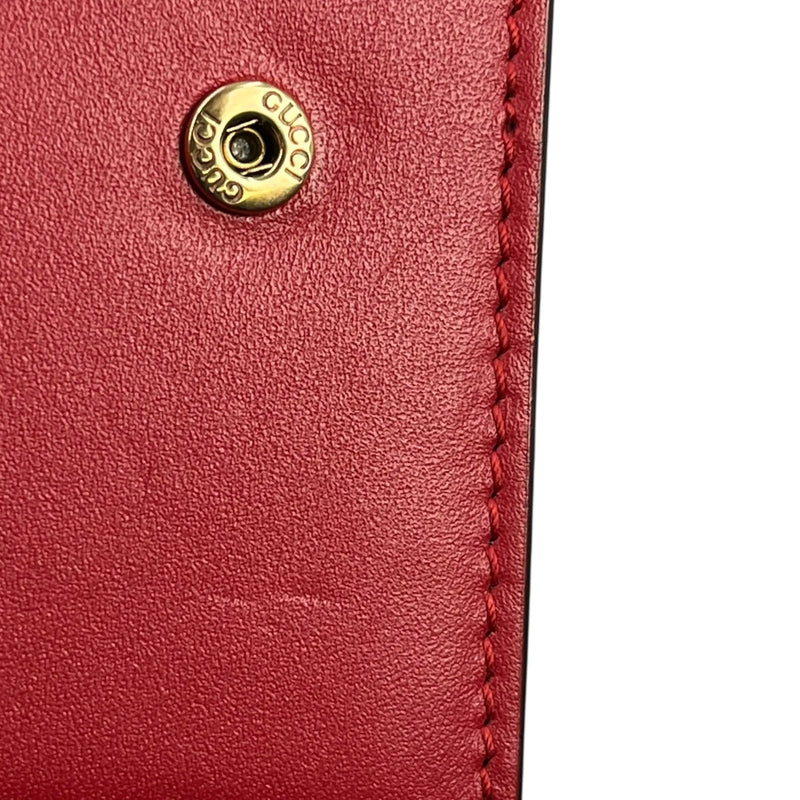 GUCCI GG Supreme Canvas Cherry Bifold Compact Wallet - Beige 