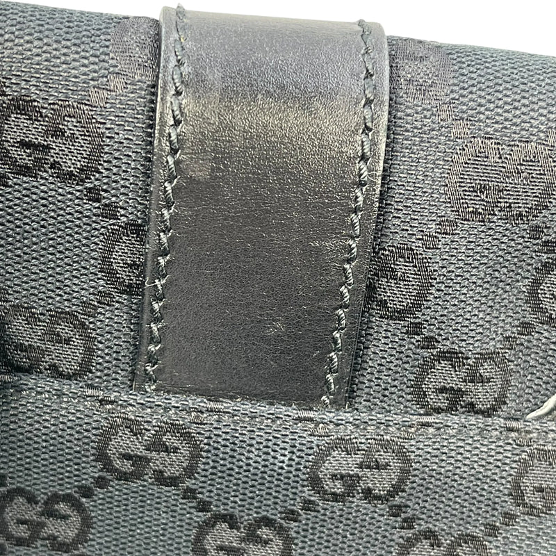 GUCCI GGスプリームキャンバス ボディバッグ - ブラック