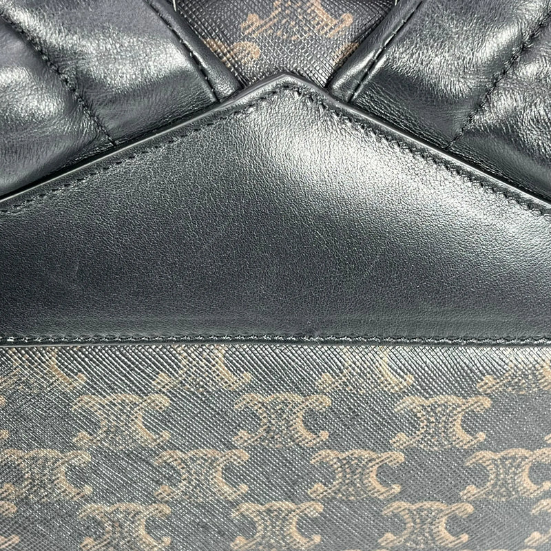 CELINE Triomphe Canvas Medium Backpack - Dark Brown 