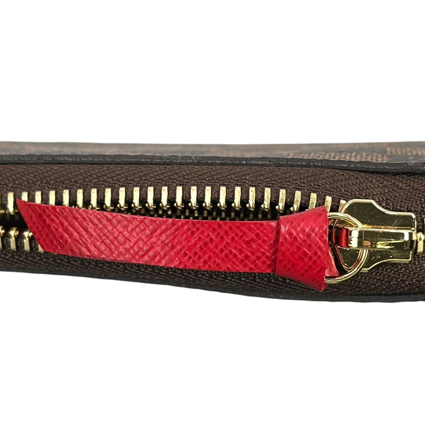 Louis Vuitton Damier Ebene Round Zip Long Wallet - Brown 