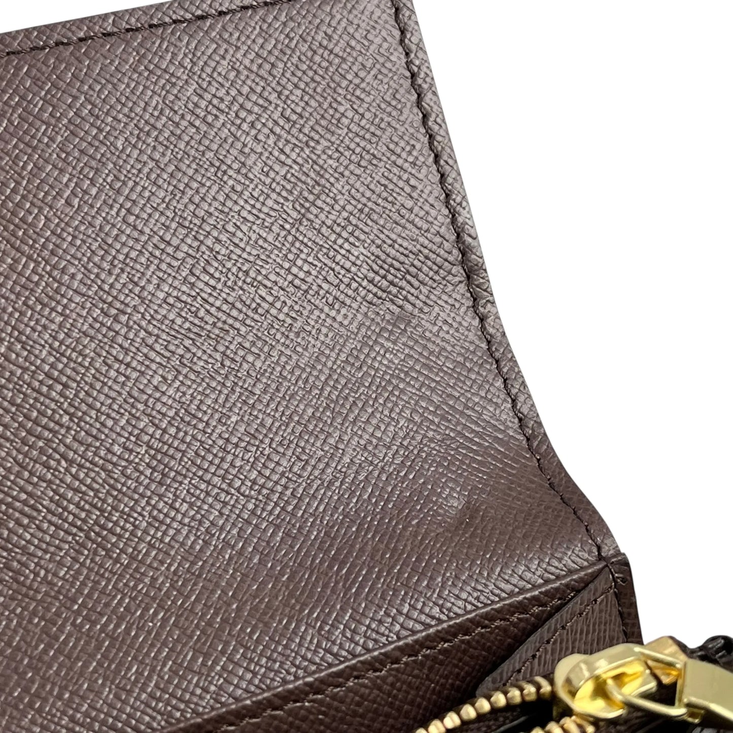 Louis Vuitton Sarah Damier Ebene Portefeuille Long Wallet - Brown 