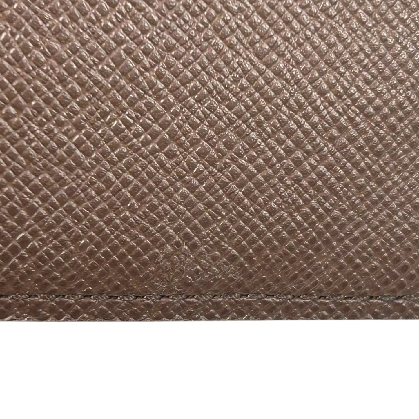 Louis Vuitton Portefeuille Elise Damier Ebene Bi-fold Compact Wallet - Brown 