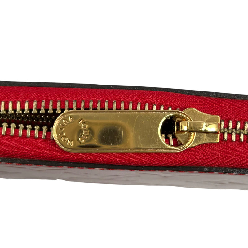 Louis Vuitton Monogram Vernis Zippy Wallet Long Wallet - Red 