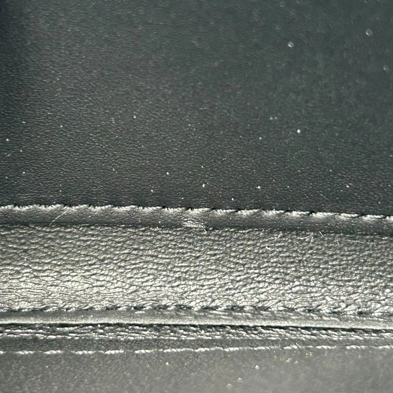 BOTTEGA VENETA Intrecciato Leather Round Zip Long Wallet - Black 