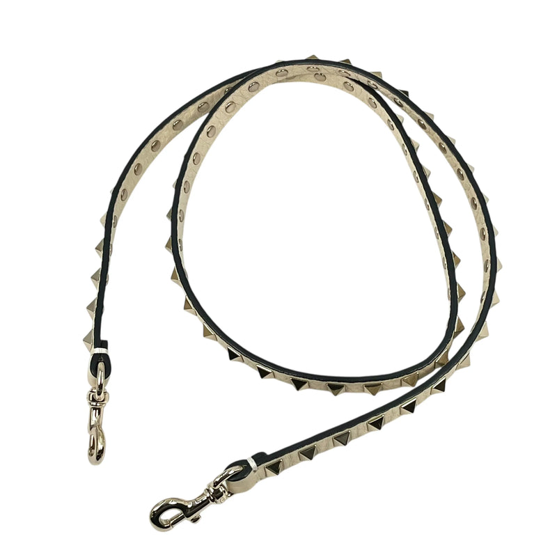 Valentino Rockstud Leather Handbag/Shoulder Bag - White 