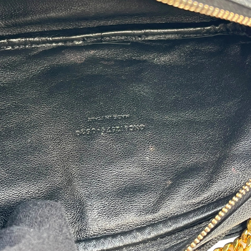 Saint Laurent Lou Mini Bag Calfskin Chain Shoulder Bag - Black 