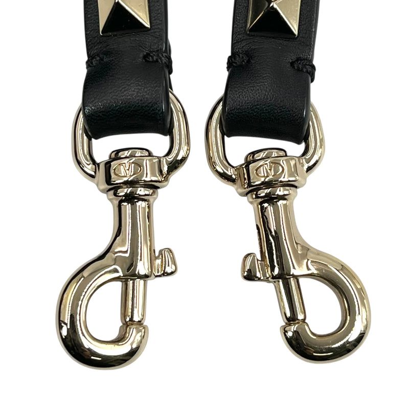 Valentino Rockstud Leather Handbag/Shoulder Bag - Black 