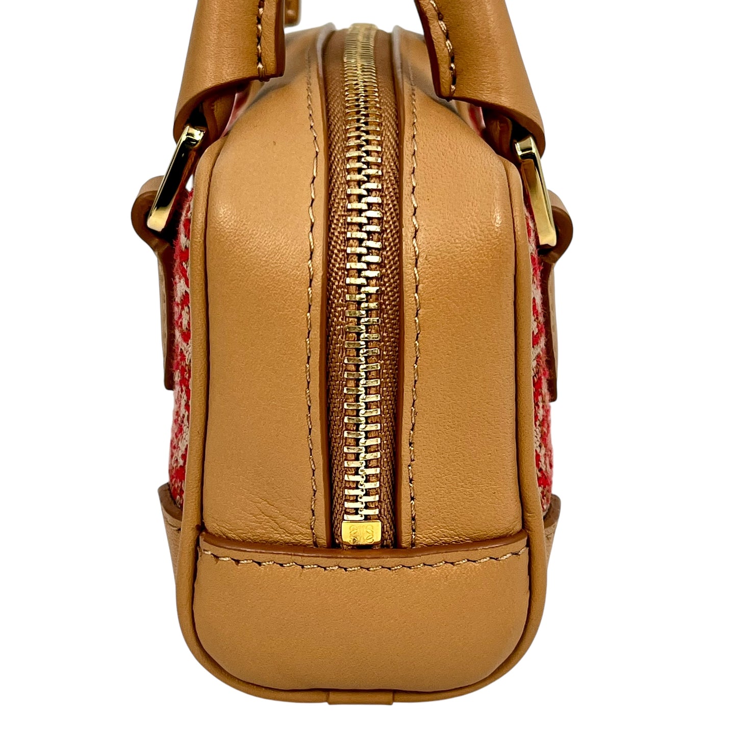 LOEWE Amazona Nano Mini Shoulder Bag - Brown and Red 