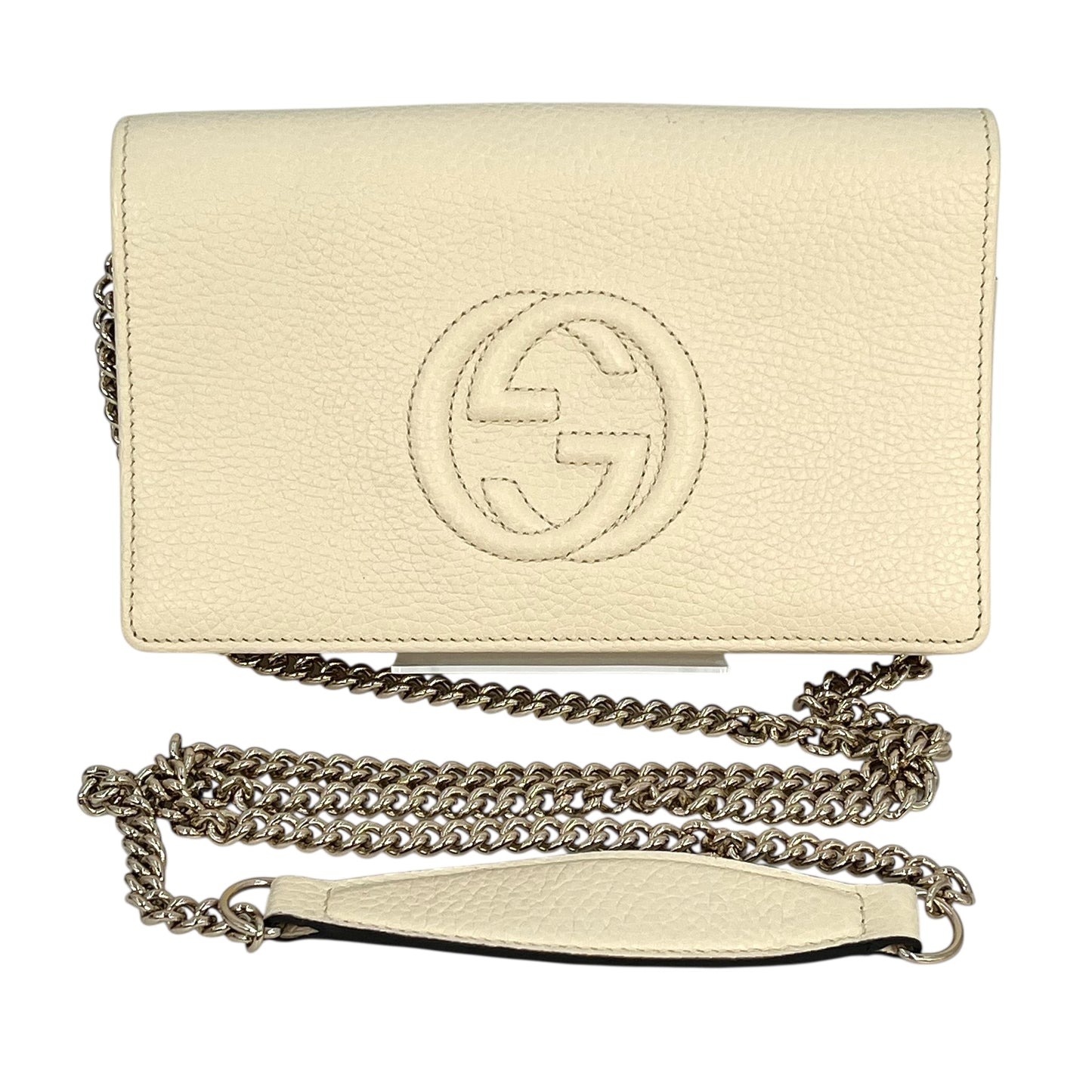 GUCCI Soho Chain Wallet - Cream 