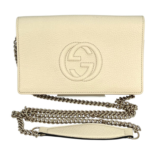 GUCCI Soho Chain Wallet - Cream 